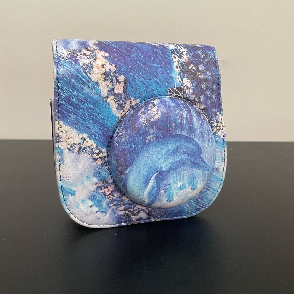 blue dolphin Polaroid case
